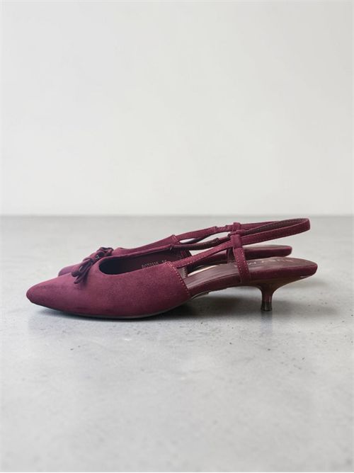 Slingback suede fiocchetto SUSY MIX | S101BURGUNDY